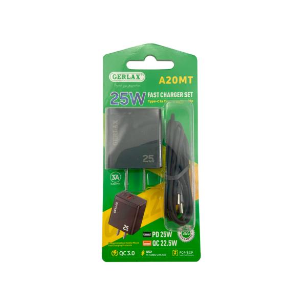 Gerlax Cargador Casa A20MT Gerlax Negro Tipo C-c