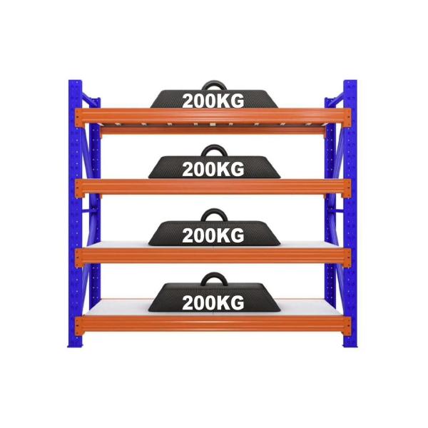 Heda Estante Rack 4 Niveles 200KG 2M*1.83M*60CM Azul Na