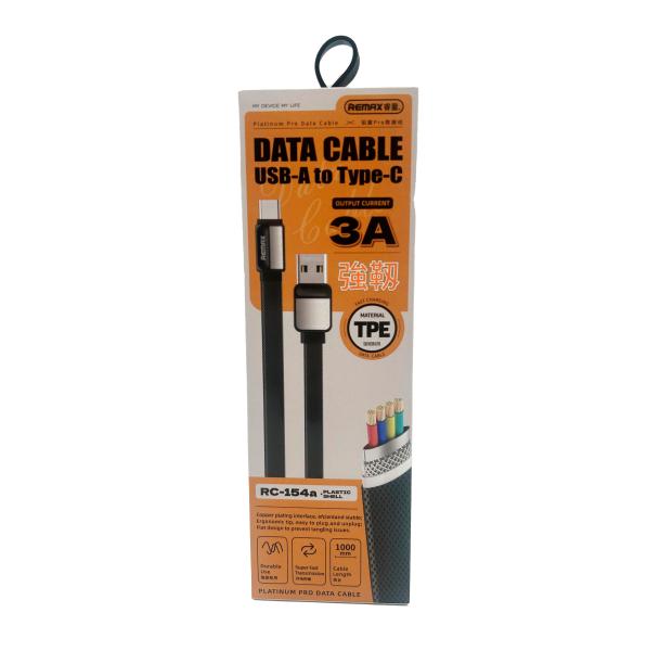 Cable Usb Tipo C RC-154A Serie Platinum Pro Negro