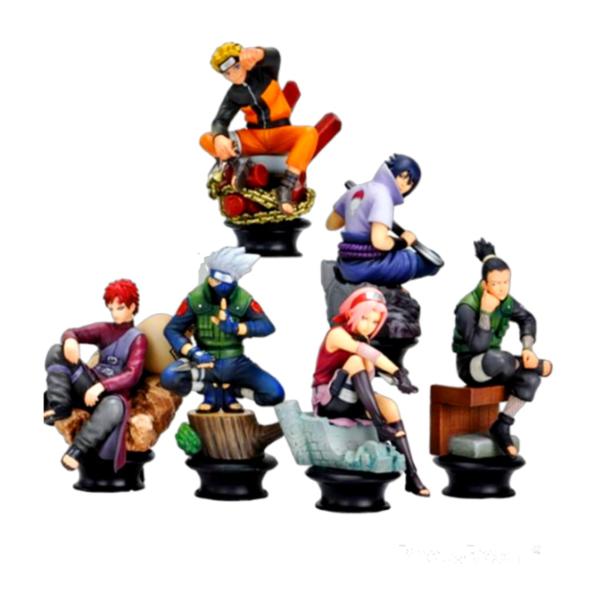 Coleccion De Naruto 6 Figuras Sentados 10 Cm 10 Cm