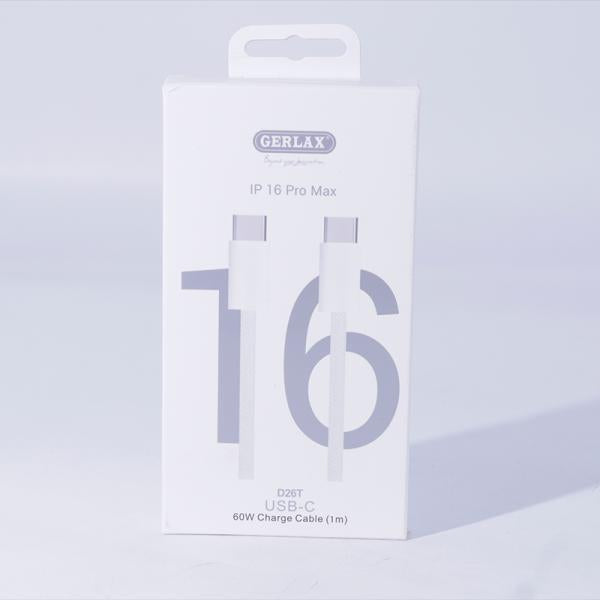 Cable Usb Tipo C D26T Gerlax C-c Blanco