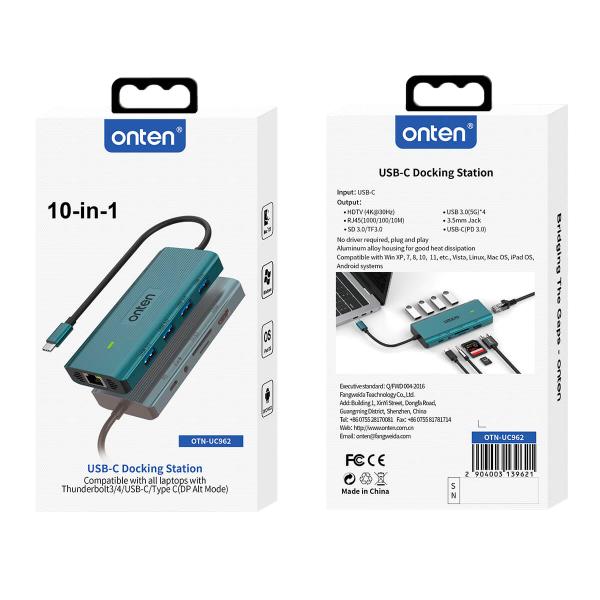 Hub Usb Tipo C Otn-Uc962 Onten