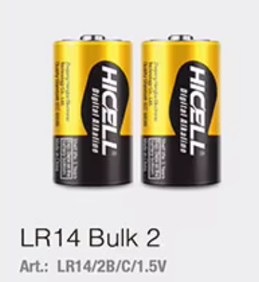 Bateria Alkalina Redonda LR14 C Hicell