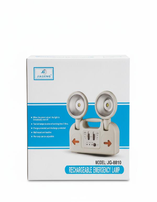 LAMPARA EMERGENCIA RECARGABLE JG-8810 BLANCA