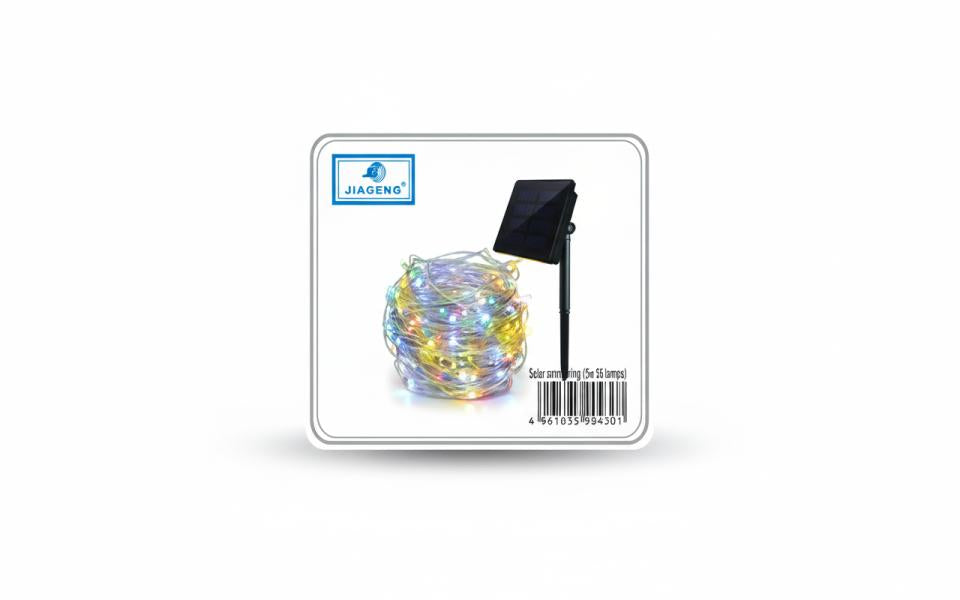 TIRA LUCES LED CON PANEL SOLAR 2M 100 LUCES COLORES