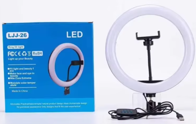 ARO DE LUZ LJJ-26CM LUZ LED CON HOLDER PARA TRIPODE 26CM