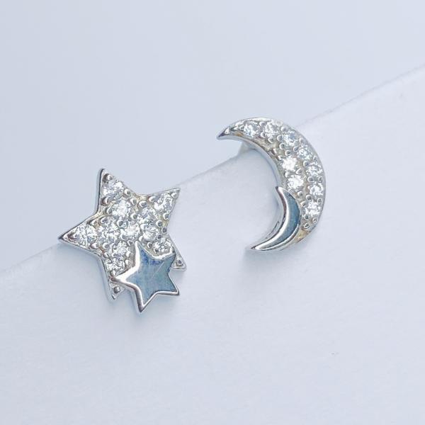 ARETES PLATA 925 ESTRELLA Y LUNA 1EA102891