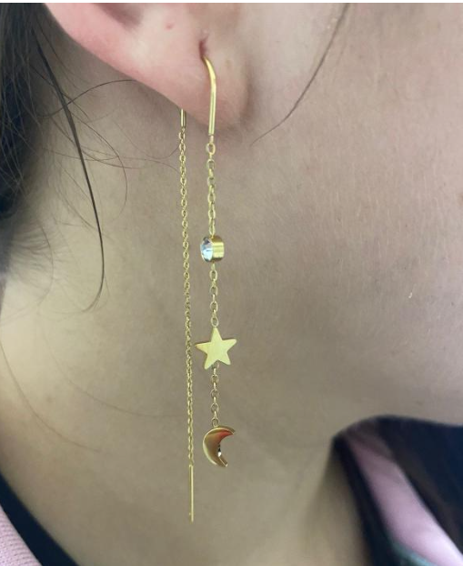 ARETES DORADOS DISEÑO CADENITA MODELO T000677427