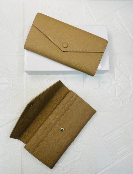 BILLETERA DE CUERO PARA DAMA 6927 GRIS