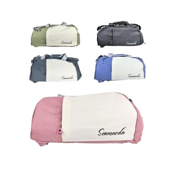 BOLSO MALETÍN DEPORTIVO Y DE ESPALDA ROSADO BEIGE