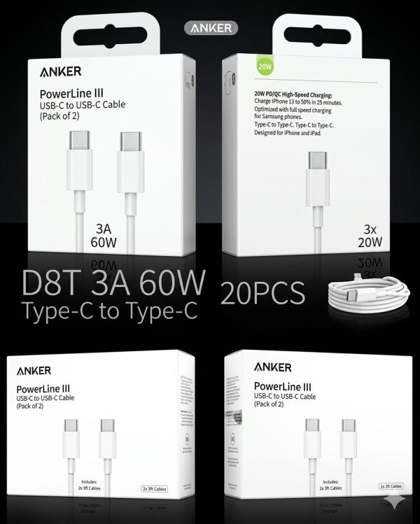 Cable Usb Tipo C D8T Gerlax 1M Blanco