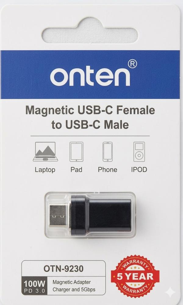 Onten Adaptador Magnetico Usb Tipo C OTN-9230 Onten Neg