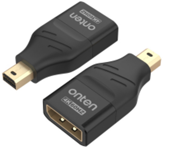 Adaptador Mini Display Port Macho A Display Port Hembra Dp83D Onten Negro