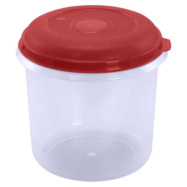 Bote Cilindrico Guateplast De Plástico Color Rojo -60 Onzas