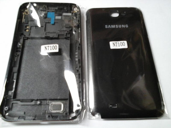Tapa Samsung Galaxy Note 2 N7100 Gris Con Marco