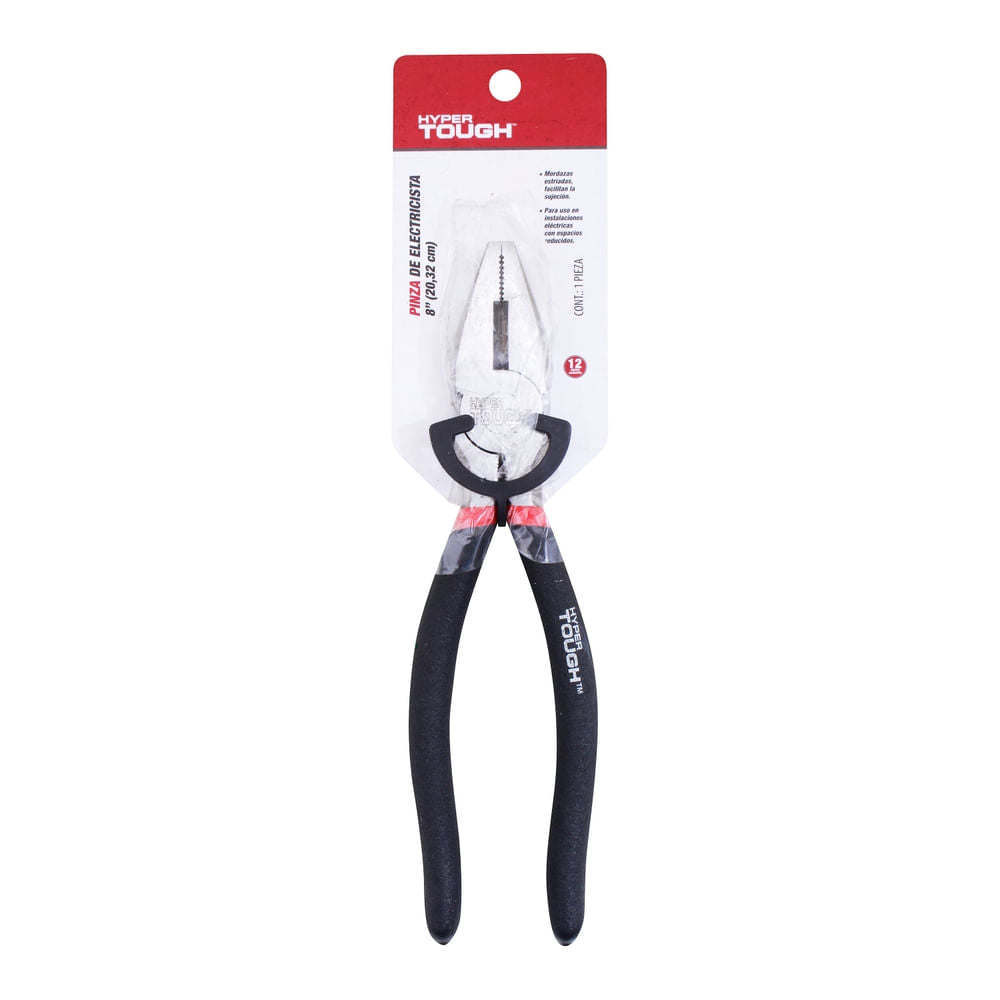 Pinza De Electricista Hyper Tough, Ligera -8 Pulgadas