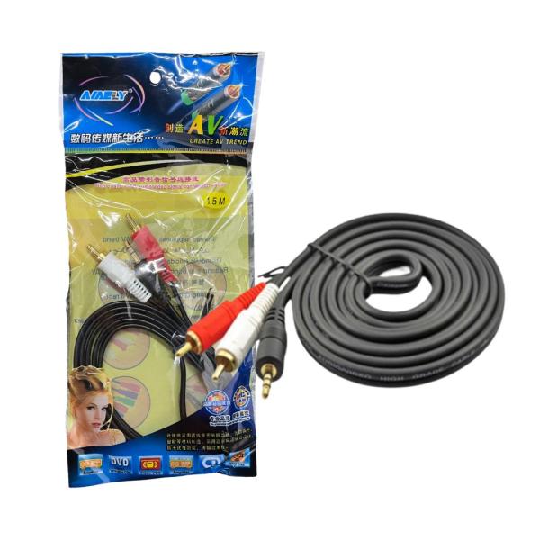 Cables Auxiliar 3.5 A 2 Rca 1.5 Metros