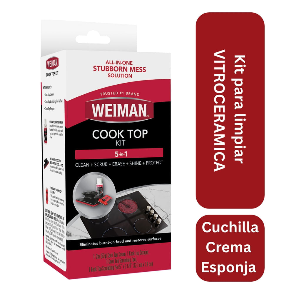 Kit De Limpieza Weiman Vitrocer - 4 Uds