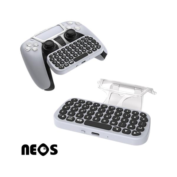 Teclado Inalambrico Y Holder Para Controles Ps5 Dobe Color Negro