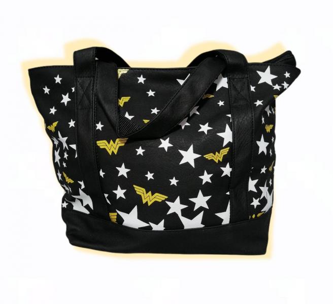 Bolso Playero Mujer Maravilla Negro