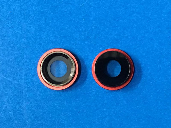 Lente Camara Iphone 11 Rojo Con Marco