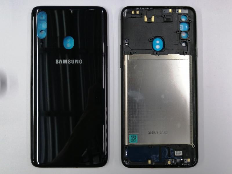 Tapa Samsung Galaxy A20S Negra Con Marco