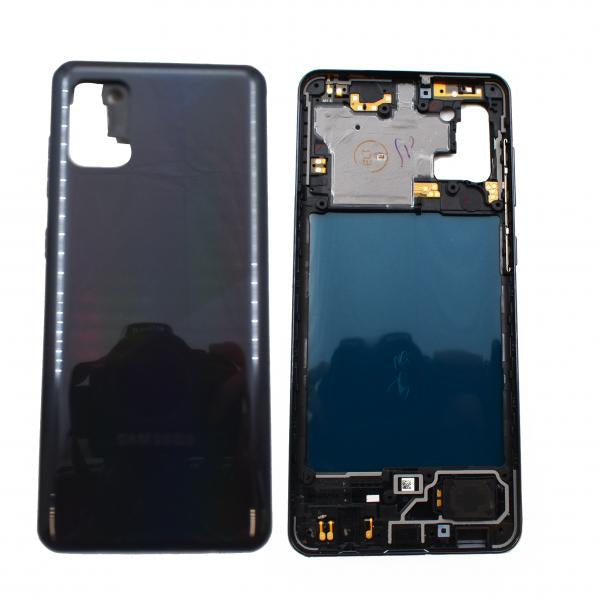 Tapa Samsung Galaxy A31 Negra Con Marco