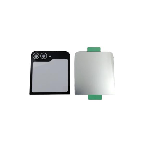 Tapa Samsung Galaxy Flip 6 Plateada Sin Marco