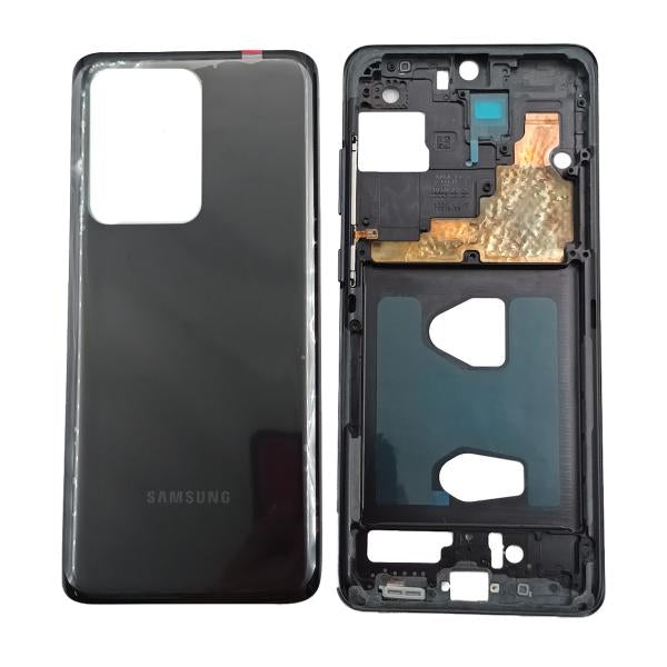 Tapa Samsung Galaxy S20 Ultra G988 Negra Con Marco