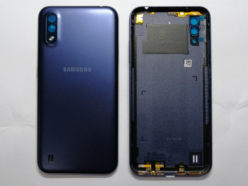 Tapa Samsung Galaxy A01 Azul Con Marco