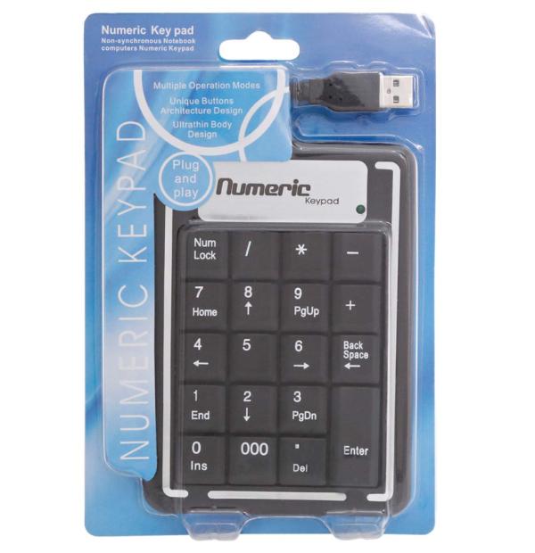 TECLADO NUMERICO INALAMBRICO K01 NEGRO