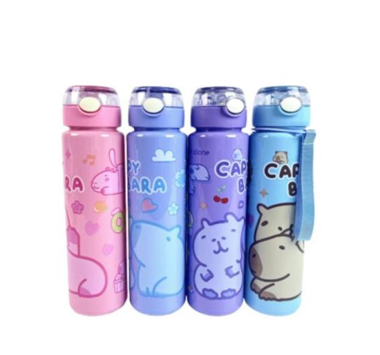 BOTELLA INFANTIL 750ML MODELO TH09955 CON DISEÑO CAPIBARA ROSADO
