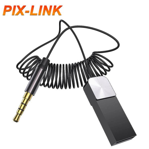 RECEPTOR AUDIO BLUETOOTH USB TIPO A 3.5MM LV-B27 NEGRO