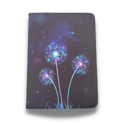 ESTUCHE AGENDA TABLET GIRATORIO UNIVERSAL DISEÑO 10" DIENTE LEON