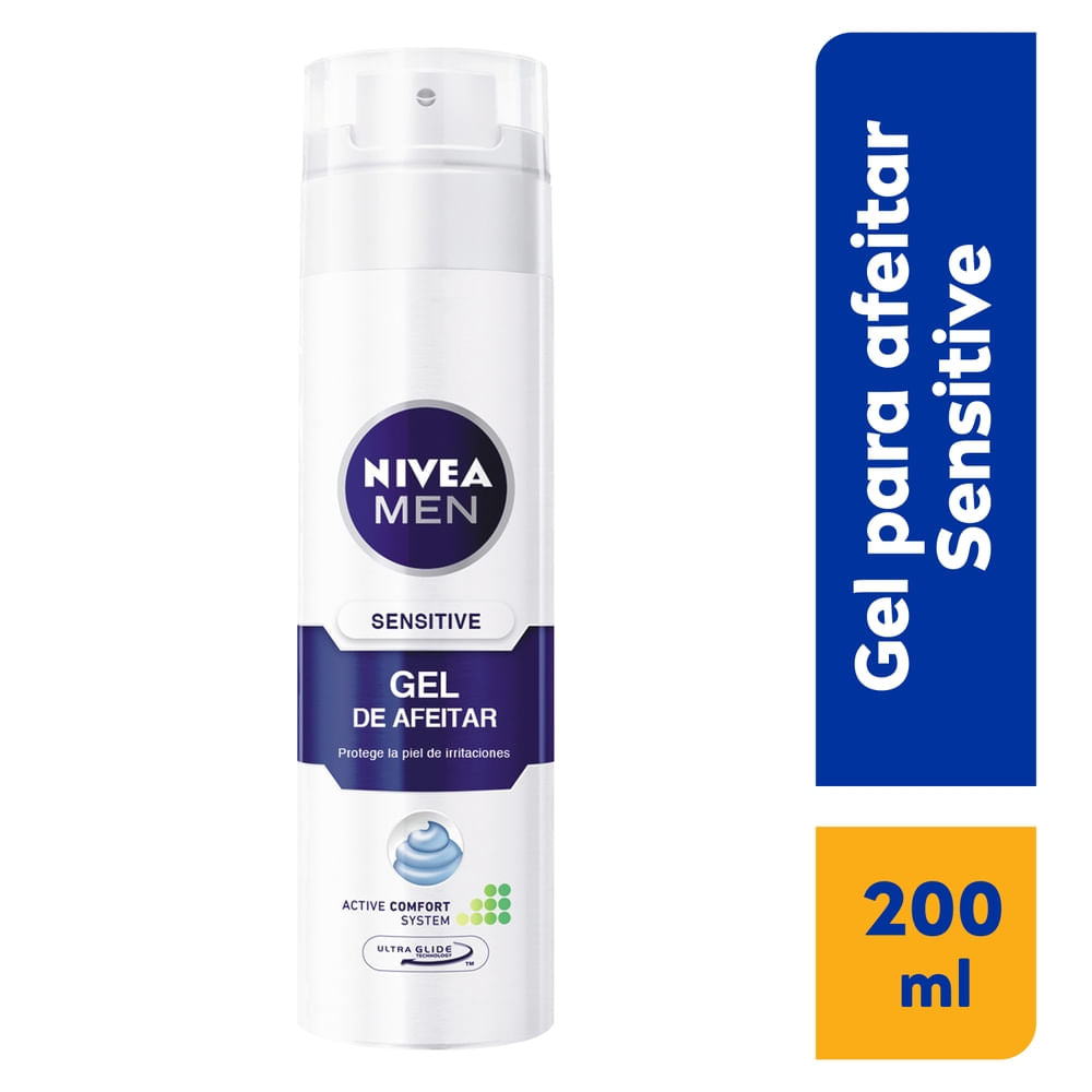 Gel Nivea Men Para Afeitar Sensitive - 200 Ml