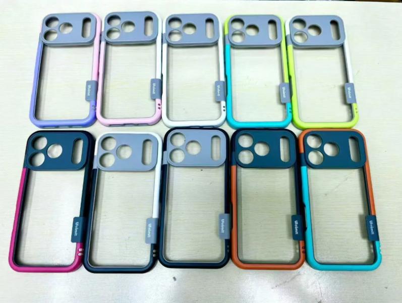 ESTUCHE BUMPER PARA IPHONE 17 PRO MAX MORADO-ROSADO