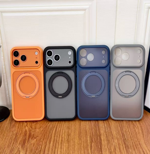 ESTUCHE CON ARO PARA IPHONE 17 PRO MAX NARANJA