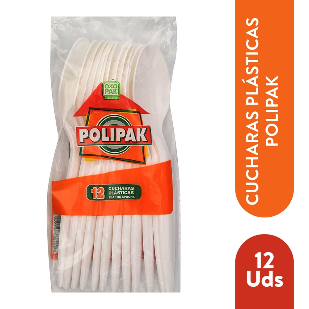 Cuchara Polipak Desechable Blanca -12 Uds
