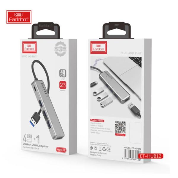 Hub Usb Tipo C A A 4 Usb A 1 Usb 3.0 3 Usb 2.0 Earldom Et-Hub12