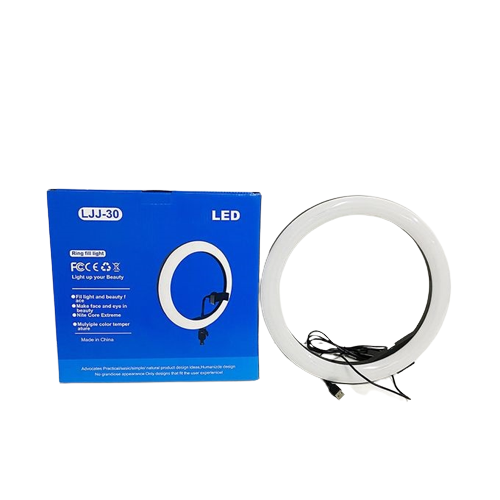 ARO DE LUZ LJJ-30 CON Holder Y Control Para ARO RGB USB Leds Rabi + Tripode DE 2.1 MTS 30 CM