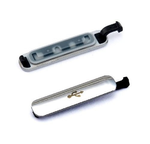 Tapa Rack Carga Samsung Galaxy S5 G900 Plateada