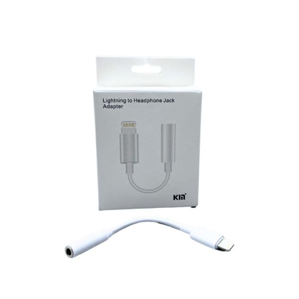 Adaptador De 3.5 Mm Y Lightning Iphone Modelo Ky179 Blanco