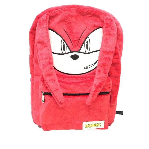 Bolso Knuckles Tela Peluche - Sonic Rojo