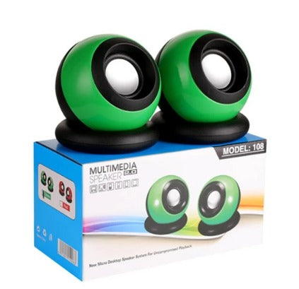 Bocina Parlante Para Computadora Pareja 108 Verde