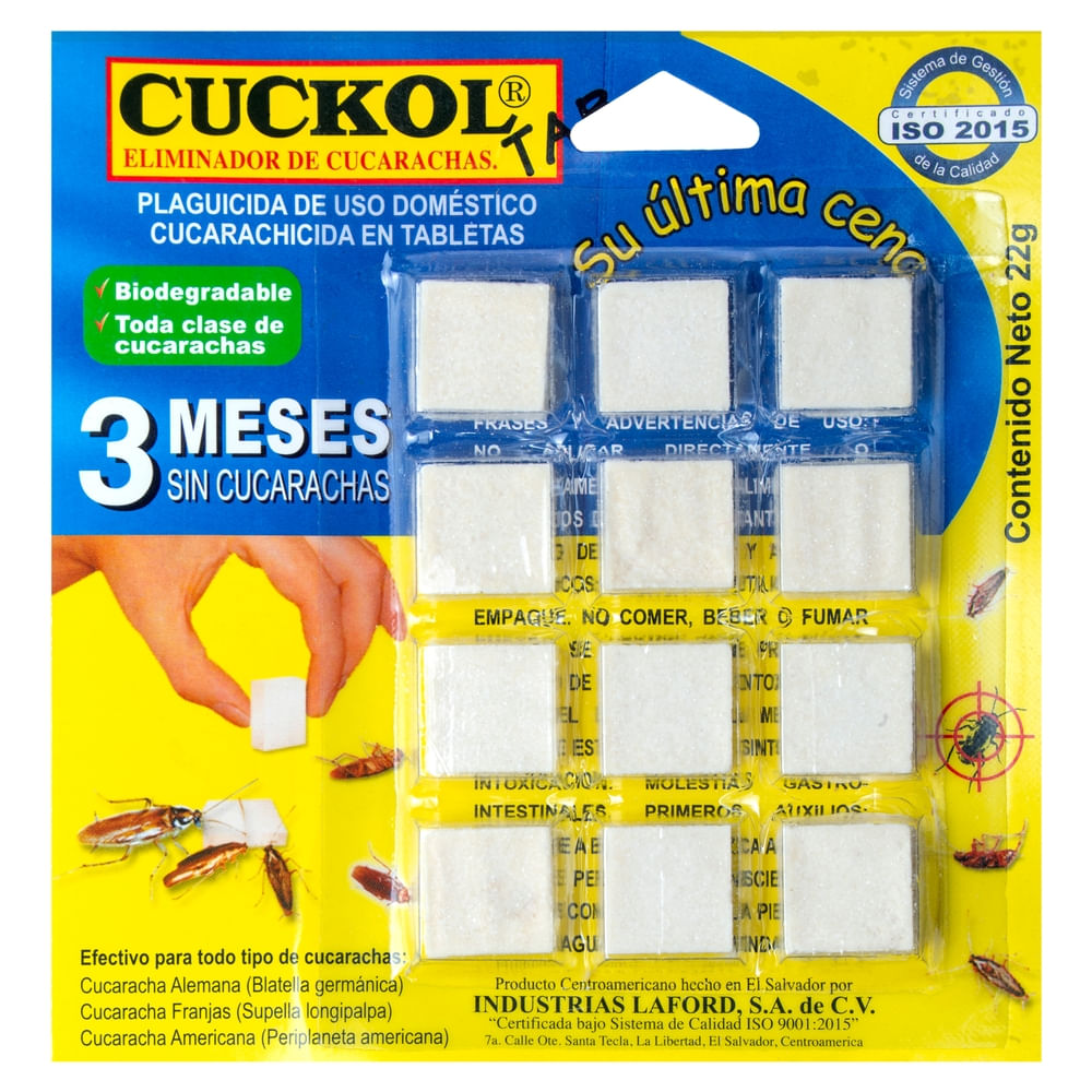 Mata Cucarachas Cuckol Cebos - 22 G