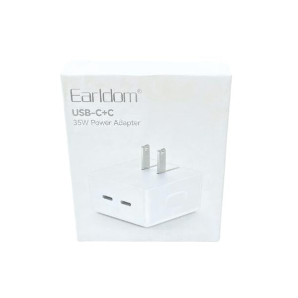Cargador Cubo Casa Doble Tipo C Es-Us5 Earldom 35W