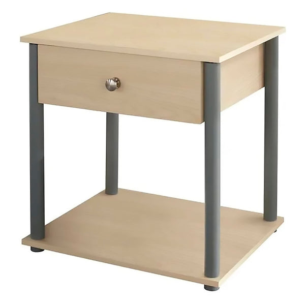Mesa De Noche Haus Beige De 1 Gaveta