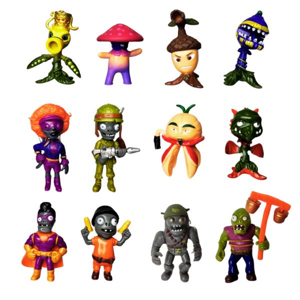 Colección De 12 Figuras De Plantas Vs Zombies