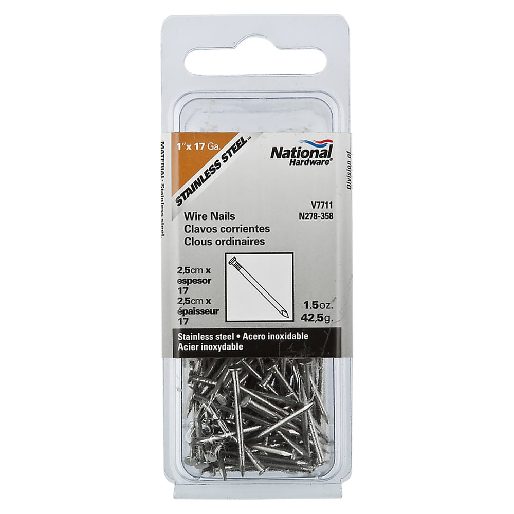 Clavos Corrientes National Hardware De 2.5 Cm De Espesor
