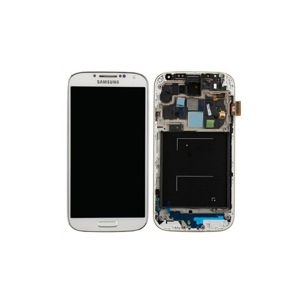 LCD PANTALLA SAMSUNG GALAXY S4 I9500 COMPLETA ORIGINAL BLANCO CON MARCO